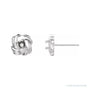 Sapphire Row Knot Earrings setting in Platinum, shown with a center stone (sold separately)