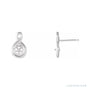 Sapphire Row Pearl Earrings setting in Platinum, shown without a pearl (pearl sold separately)