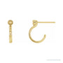 Sapphire Row Bezel-Set Hoop Earrings setting in 14K Yellow Gold, shown with a center stone (sold separately)