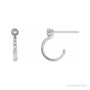 Sapphire Row Bezel-Set Hoop Earrings setting in Platinum, shown with a center stone (sold separately)