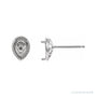 Sapphire Row Beaded Solitaire Earrings setting in Platinum, shown with a center stone (sold separately)