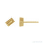 Sapphire Row Family Stud Earrings setting in 14K Yellow Gold, shown with a center stone (sold separately)