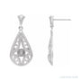 Sapphire Row Vintage-Inspired Pearl Earrings setting in Platinum, shown without a pearl (pearl sold separately)