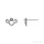 Sapphire Row Vintage-Inspired Pearl Earrings setting in Platinum, shown without a pearl (pearl sold separately)