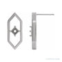 Sapphire Row Geometric Earrings setting in 14K White Gold, shown with a center stone (sold separately)