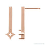 Sapphire Row Bar Drop Earrings setting in 14K Rose Gold, shown with a center stone (sold separately)