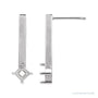 Sapphire Row Bar Drop Earrings setting in Platinum, shown with a center stone (sold separately)