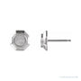 Sapphire Row Geometric Cabochon Earrings setting in 14K White Gold, shown with a center stone (sold separately)