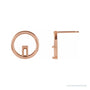 Sapphire Row Baguette Circle Earrings setting in 14K Rose Gold, shown with a center stone (sold separately)