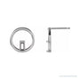 Sapphire Row Baguette Circle Earrings setting in 14K White Gold, shown with a center stone (sold separately)