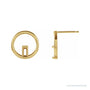 Sapphire Row Baguette Circle Earrings setting in 14K Yellow Gold, shown with a center stone (sold separately)