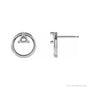 Sapphire Row Geometric Earrings setting in 14K White Gold, shown with a center stone (sold separately)