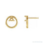 Sapphire Row Geometric Earrings setting in 14K Yellow Gold, shown with a center stone (sold separately)