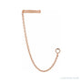Sapphire Row Ear Cuff with Chain Earrings setting in 14K Rose Gold, shown with a center stone (sold separately)