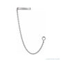 Sapphire Row Ear Cuff with Chain Earrings setting in 14K White Gold, shown with a center stone (sold separately)