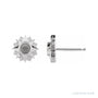 Sapphire Row Sun Earrings setting in 14K White Gold, shown with a center stone (sold separately)