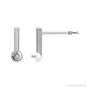Sapphire Row Pearl Bar Earrings setting in Platinum, shown without a pearl (pearl sold separately)
