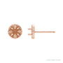 Sapphire Row Floral-Inspired Earrings setting in 14K Rose Gold, shown with a center stone (sold separately)