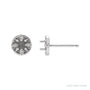 Sapphire Row Floral-Inspired Earrings setting in 14K White Gold, shown with a center stone (sold separately)