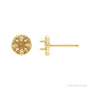 Sapphire Row Floral-Inspired Earrings setting in 14K Yellow Gold, shown with a center stone (sold separately)