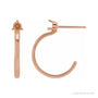 Sapphire Row Accented Hoop Earrings setting in 14K Rose Gold, shown with a center stone (sold separately)
