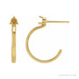 Sapphire Row Accented Hoop Earrings setting in 14K Yellow Gold, shown with a center stone (sold separately)