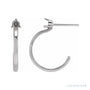 Sapphire Row Accented Hoop Earrings setting in Platinum, shown with a center stone (sold separately)
