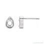 Sapphire Row Teardrop Earrings setting in 14K White Gold, shown with a center stone (sold separately)