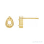 Sapphire Row Teardrop Earrings setting in 14K Yellow Gold, shown with a center stone (sold separately)