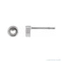 Sapphire Row Youth Bezel-Set Stud Earrings setting in Platinum, shown with a center stone (sold separately)