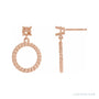 Sapphire Row Accented Chain Link Earrings setting in 14K Rose Gold, shown with a center stone (sold separately)