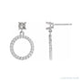 Sapphire Row Accented Chain Link Earrings setting in 14K White Gold, shown with a center stone (sold separately)