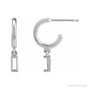 Sapphire Row Accented Hoop Earrings setting in Platinum, shown with a center stone (sold separately)
