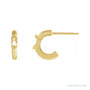 Sapphire Row Hoop Earrings setting in 14K Yellow Gold, shown with a center stone (sold separately)