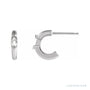 Sapphire Row Hoop Earrings setting in Platinum, shown with a center stone (sold separately)