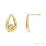 Sapphire Row Geometric Earrings setting in 14K Yellow Gold, shown with a center stone (sold separately)