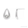 Sapphire Row Geometric Earrings setting in Platinum, shown with a center stone (sold separately)