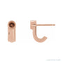 Sapphire Row Solitaire J-Hoop Earrings setting in 14K Rose Gold, shown with a center stone (sold separately)