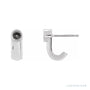 Sapphire Row Solitaire J-Hoop Earrings setting in Platinum, shown with a center stone (sold separately)