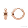 Sapphire Row Accented Hoop Earrings setting in 14K Rose Gold, shown with a center stone (sold separately)