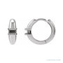 Sapphire Row Accented Hoop Earrings setting in Platinum, shown with a center stone (sold separately)