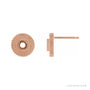 Sapphire Row Accented Starburst Stud Earrings setting in 14K Rose Gold, shown with a center stone (sold separately)