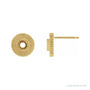 Sapphire Row Accented Starburst Stud Earrings setting in 14K Yellow Gold, shown with a center stone (sold separately)