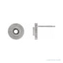 Sapphire Row Accented Starburst Stud Earrings setting in Platinum, shown with a center stone (sold separately)