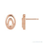 Sapphire Row Solitaire Earrings setting in 14K Rose Gold, shown with a center stone (sold separately)
