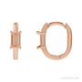Sapphire Row Solitaire Hoop Earrings setting in 14K Rose Gold, shown with a center stone (sold separately)