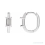 Sapphire Row Solitaire Hoop Earrings setting in Platinum, shown with a center stone (sold separately)