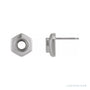 Sapphire Row Bezel-Set Solitaire Stud Earrings setting in Platinum, shown with a center stone (sold separately)