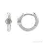 Sapphire Row Bezel-Set Hoop Earrings setting in Platinum, shown with a center stone (sold separately)