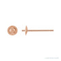 Sapphire Row Pearl Earrings setting in 14K Rose Gold, shown without a pearl (pearl sold separately)